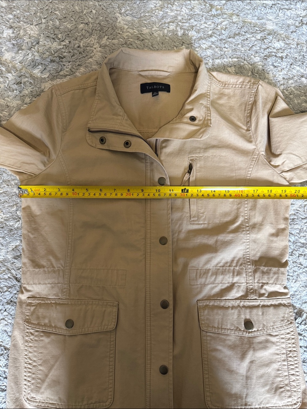 Talbots Small Light Beige Utility Jacket - Picture 5 of 6